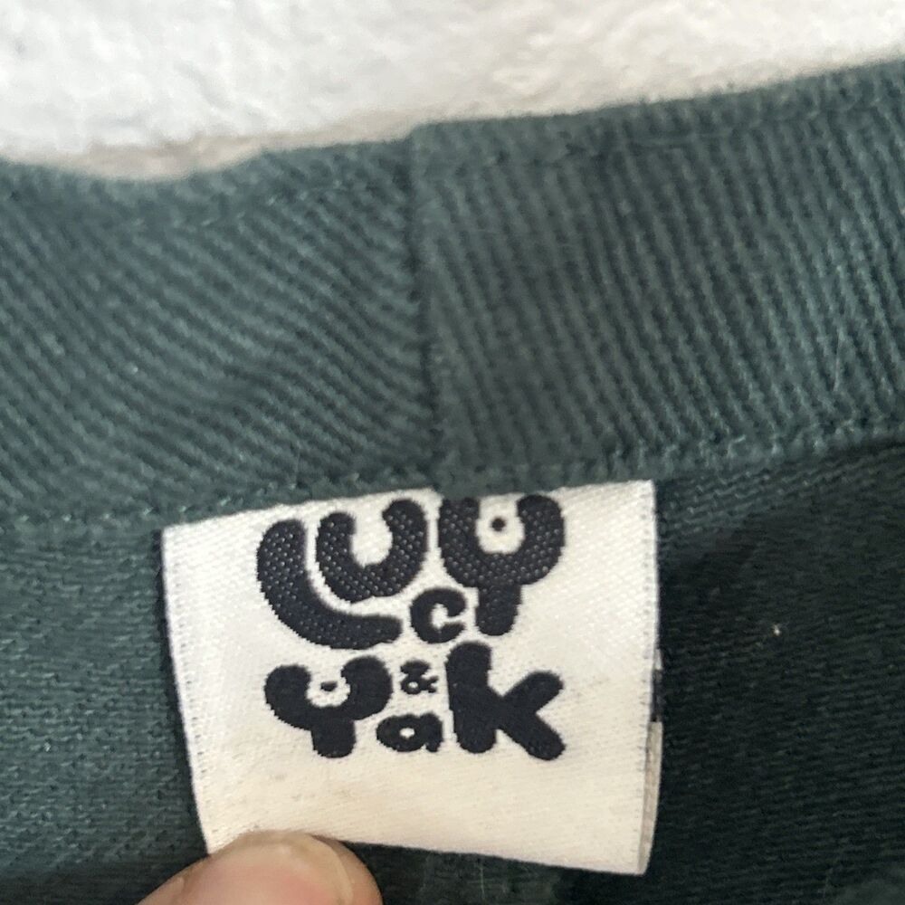 Lucy & Yak Jumpsuit Forest Green Denim One-Piece Dungaree Overalls Sz L 32 - Picture 6 of 12